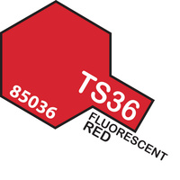 TAMIYA SPRAY COLOUR TS-36 FLUORESCENT RED 100ML PAINT 85036