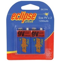 Eclipse Lithium 9V Battery (1200mAh) Pack 2