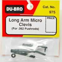 DUBRO 975 LONG ARM MICRO CLEVIS (FOR .062) BLACK DBR975