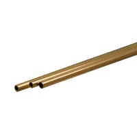 K&S 8126 ROUND BRASS TUBE .014 WALL (12IN LENGTHS) 3/32IN (3 TUBES PER CARD KS8126