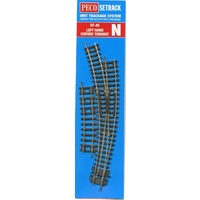 PECO SET TRACK N CURVED T/OUT LH ST45
