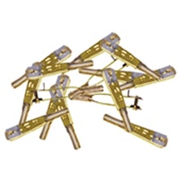 SULLIVAN S528 4-40 GOLD-N-CLEVISES WITH RETAINING CLIPS (12)