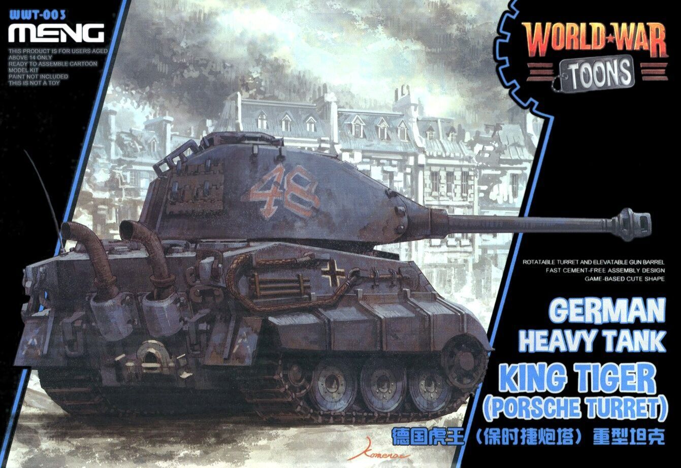 Meng MNGWB-003 Model Kit Oorlogsschip U-boot Type VII Cartoon - Bouwpakket Met Stickers