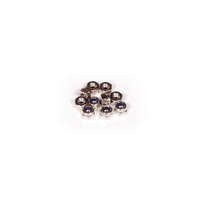 M2.5 NYLON LOCKING HEX NUT SILVER 10PCS