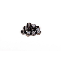 M3 NYLON LOCKING HEX NUT (BLACK ) 10PCS