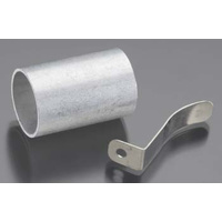 Exhaust tube, retainer strap (metal) *