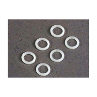 White plastic washers (5x8x1.0mm) (6)
