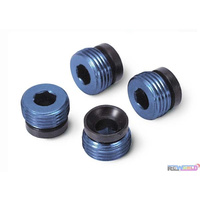 Aluminum caps, pivot ball (blue-anodized