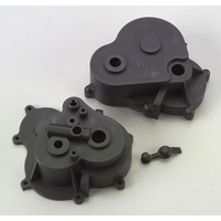 Gearbox halves (f&r)/ rubber access plug