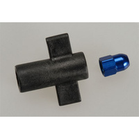 Antenna crimp nut, aluminum (blue-anodiz