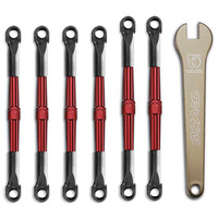 Turnbuckles, aluminum (red-anodized), ca