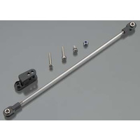 Rudder pushrod, assembled/ servo horn/ 3