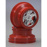Wheels, SCT satin chrome with red beadlo