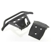 Bumper, front/ skidplate, front (black)