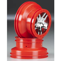 Wheels, SCT Split-Spoke, chrome, red bea