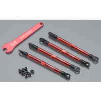 Toe links, aluminum (red-anodized) (4) (