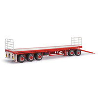 HIGHWAY REPLICAS 1:64 FLAT DECK FREIGHT TRAILER WITH DOLLY 12979