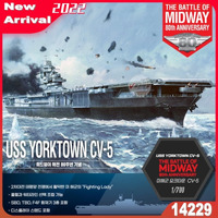 ACADEMY 1/700 USS YORKTOWN CV-5 "BATTLE OF MIDWAY" PLASTIC MODEL KIT [14229]