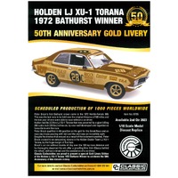 Holden LJ XU-1 Torana 1972 Bathurst winner 50th Anniversary Gold Livery 18795