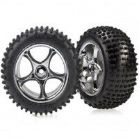 TRAXXAS  TYRES & WHEELS ASSY BANDIT REAR