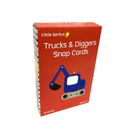 TRUCKS & DIGGERS SNAP CARDS LITTLE GENIUS 