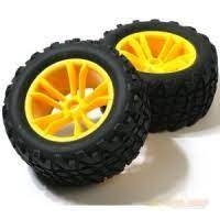 HBX  2 Spoke Yellow Wheel Rim & TIRE 3368-P008