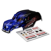 TRAXXAS BODY, SKULLY, BLUE 3633X