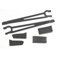 Hold downs, battery, left & right (2)/ foam spacers  3927X
