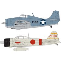 AIRFIX GRUMMAN F-4F4 WILDCAT& MITSUBISHI ZERO 50184 DOGFIGHT DOUBLES 