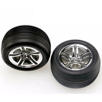 TRAXXAS TYRES & WHEELS, ASSEMBLED (FRONT GLUED)