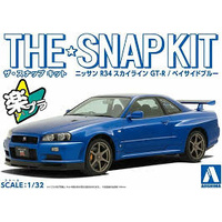 Aoshima A006250 1/32 Nissan R34 Skyline GT-R Bayside Blue A006250