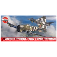 AIRFIX 1/72 EUROFIGHTER TYPHOON FGR.4 "MOGGY" AND HAWKER TYPHOON MK.IB - TWIN