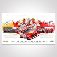SHELL V-POWER RACING TEAM 2019 BATHURST 1000 CHAMPIONS SIGNED LIMITED EDITION PRINT UNFRAMED ACP026
