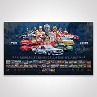 AUTHENTIC COLLECTABLES ACP040 40TH ANNIVERSARY OF DICK JOHNSON RACING / DJR TEAM PENSKE SIGNED LIMITED EDITION PRINT