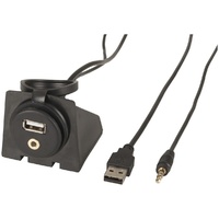 3.5mm AUX & USB Extension Cable with Mount AA0412This is a very handy device to make connections easier.