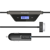 In-Car FM Transmitter for iPhone®/iPad®/iPod® with Charger