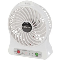 Mini USB Rechargeable Fan with LED Light - White