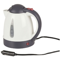 12V White Kettle - 1L GH1386This attractive kettle features a water level window, an auto-shut off and a boil dry protector.