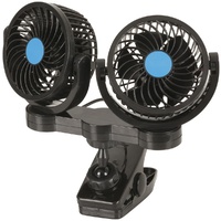 12V Dual 4” Fans with Clamp