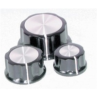 27mm Knob - Black Plastic Aluminium Insert