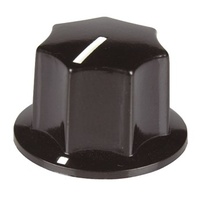 23mm Knob - Black Plastic with Pointer