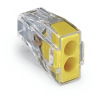 2 Way Yellow WAGO PUSH WIRE Connector