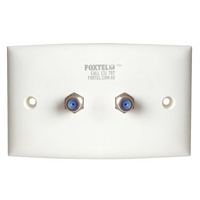 WALL PLATE 2 X F61 SKT FOXTEL APP
