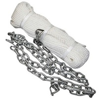 Anchor Line 50m Rope & 3m Chain - 10mm Rope & 8mm Galvanised Chain