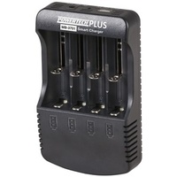 Universal Li-ion/Ni-Cd/Ni-MH Four channel battery charger with 1A USB output