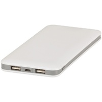 10,000mAh Dual USB Portable Power Bank White