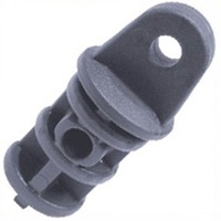 Canopy Tube End Fittings - Black Suits 22mm tube Internal Fit