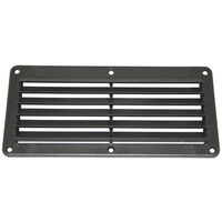 Plastic Rectangular Louvre Vents - Black 255mm x 125mm