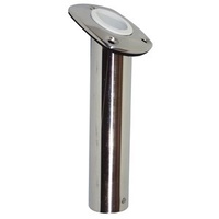 Oval Top Rod Holders - Stainless Steel Standard Angled
