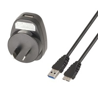 Mains USB Charger with USB 3.0 Micro-B Lead - 2.1A